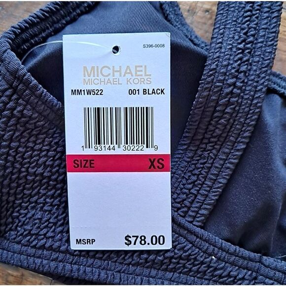 MICHAEL Michael Kors Bralette Bikini Top Black XSmall - Picture 5 of 6